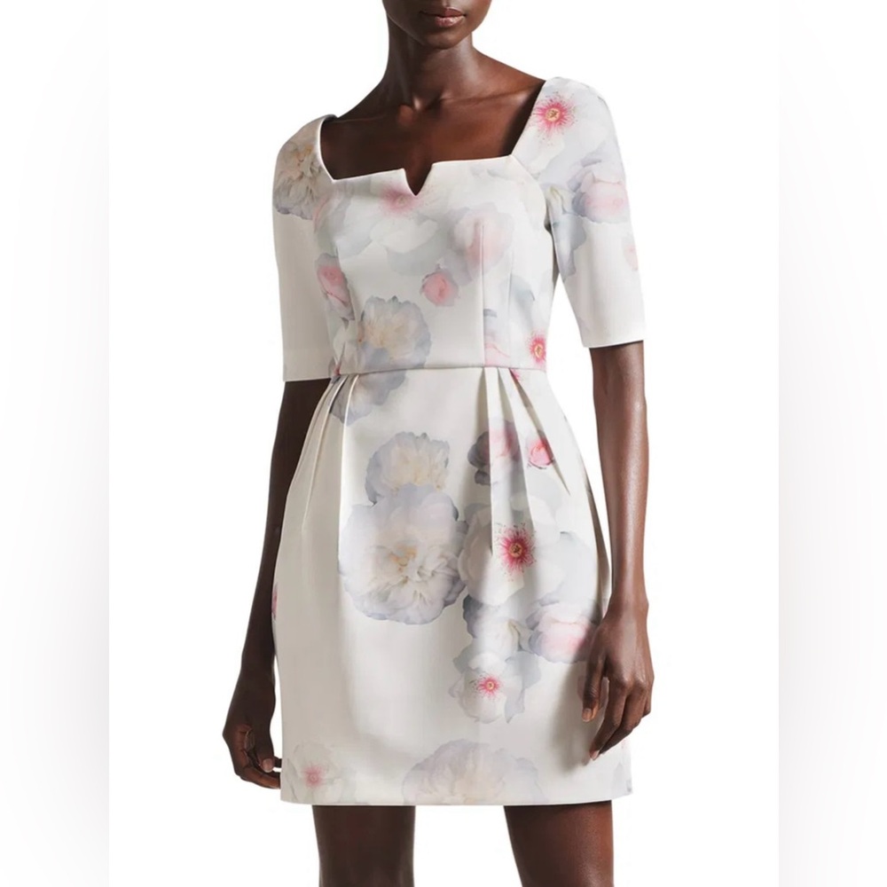 Ted Baker Lawana 3/4 Sleeve Tulip Skirt Dress Size 4